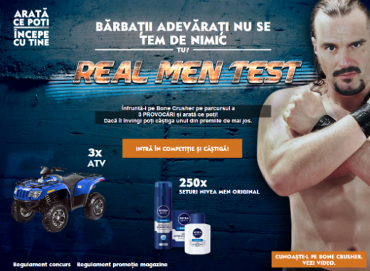 Atentie! Acesta este un Real Men Test ! Arata ce poti! Invinge-l pe Bone Crusher si pleci cu un ATV: