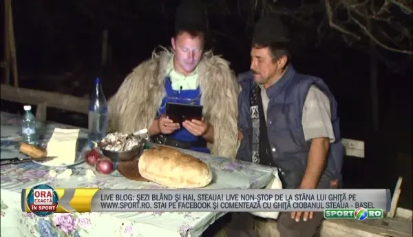 Ghita Ciobanul se uita la meci pe tableta :)