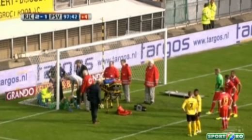 Imagini ingrozitoare in Olanda, la 2 ani dupa accidentarea lui Mihaita Nesu! Portarul lui PSV A MURIT pentru 30 de secunde! VIDEO_3
