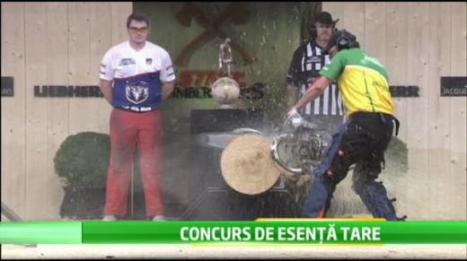In Germania, la campionatul de taiat lemne, e ca la fotbal! Atmosfera incredibila creata de suporteri la Mondial! VIDEO