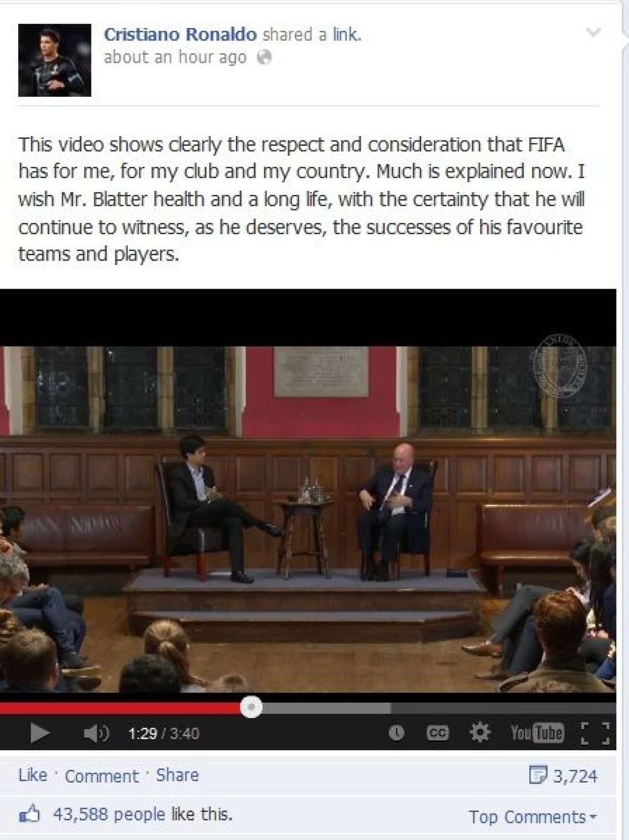 Ronaldo lanseaza CEL MAI DUR atac la adresa FIFA de la Maradona incoace! Raspunsul dat pentru ironiile lui Blatter si prima reactie a oficialului FIFA!_2
