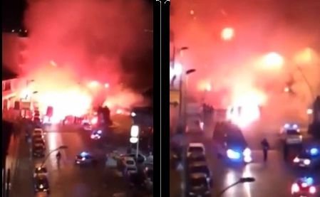 IMAGINI INCREDIBILE! Fanii lui Napoli s-au batut cu fanii lui Marseille si cu politia: 10 oameni au fost raniti! VIDEO