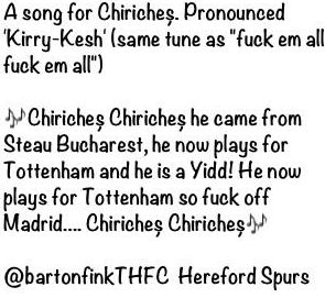 SENZATIE: Chiriches are cantec in peluza lui Tottenham!