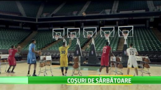 VIDEO Vedetele din NBA au intrat in febra Craciunului! LeBron James a aruncat la un cos special, tunat cu ZURGALAI!