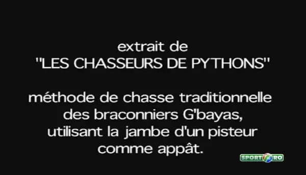 Si-a bagat piciorul in gaura unui piton de 4 metri!