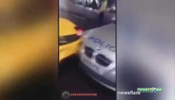 Un politist a busit un Ferrari de 270.000 de euro cand a incercat sa intoarca! Ce a urmat e INCREDIBIL! VIDEO