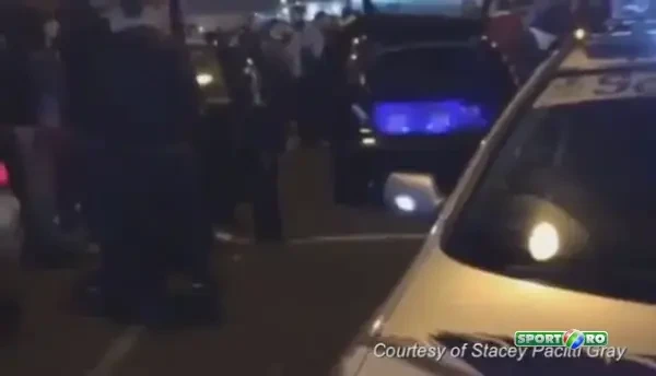 VIDEO INCREDIBIL! A luat FOC dupa ce si-a turat masina timp de 20 de minute in memoria lui Paul Walker! "A avut noroc, putea sa arda de viu!"