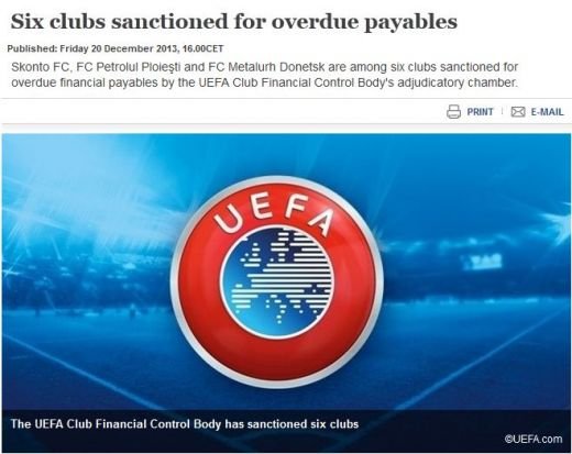 Veste GROAZNICA pentru Petrolul: Sunt exclusi din cupele europene pe 3 ani! UEFA a anuntat ca 2 echipe din Romania au fost amendate: