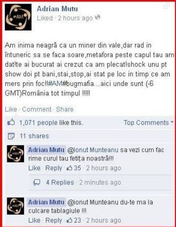 NU se poate! Mutu a facut PRAPAD pe Facebook: s-a injurat cu fanii dupa ce si-a facut un 'selfie'! Scene incredibile:_3