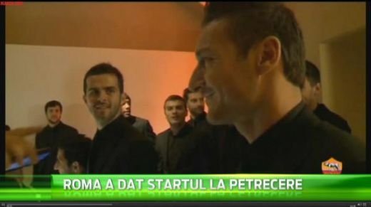SENZATIE! Lobont si Totti au jucat rolul Men in Black la petrecerea Romei! Mesajul lui Lobby pentru fani: