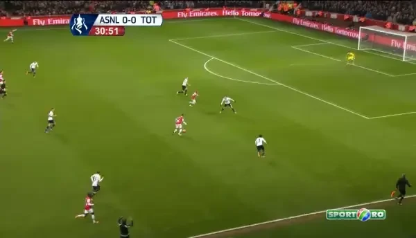Gol Arsenal 1-0 Cazorla