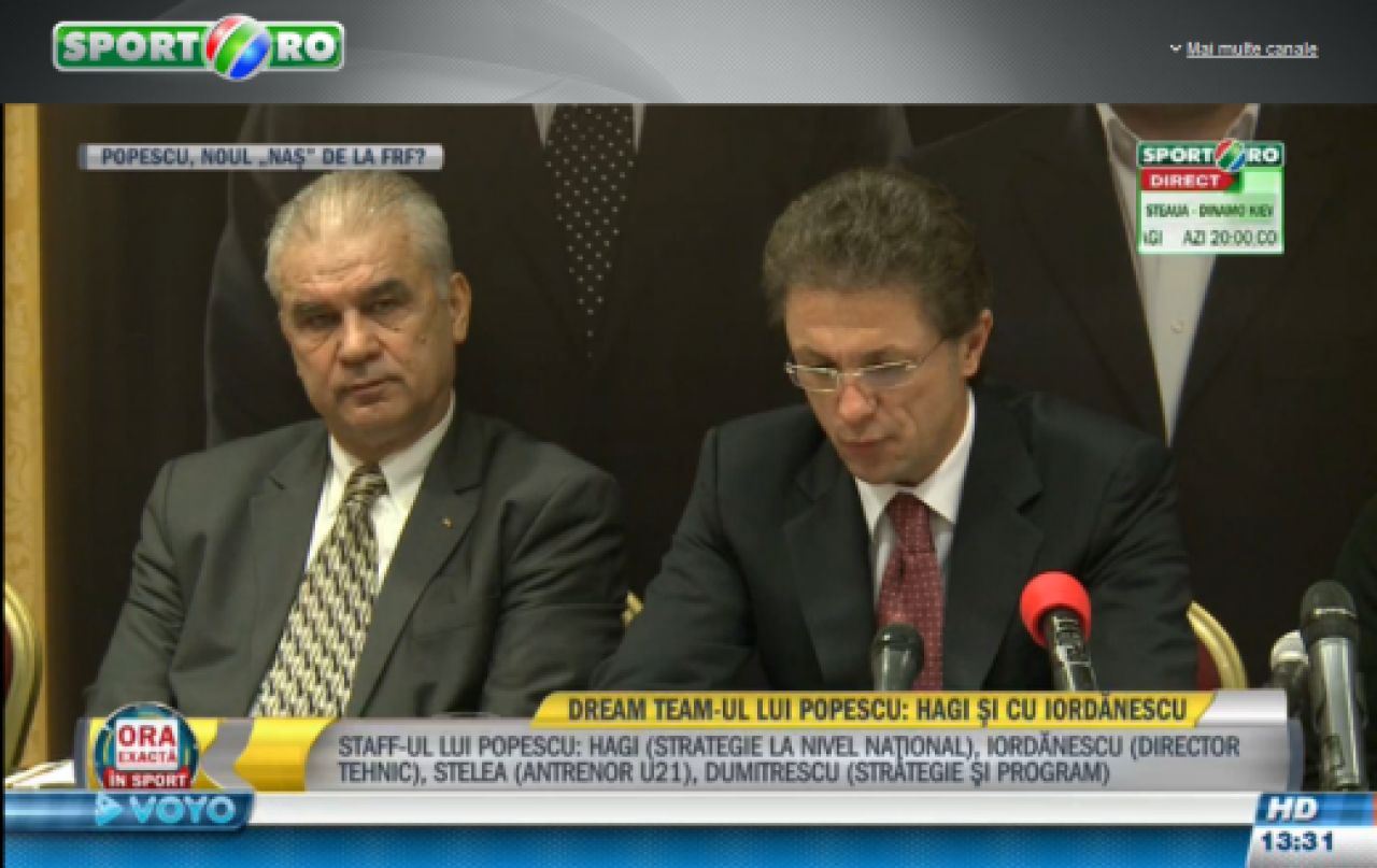 Popescu si-a prezentat echipa si programul pentru FRF: 8 centre regionale, 42 de scouteri in toata tara, o noua competitie! Hagi: