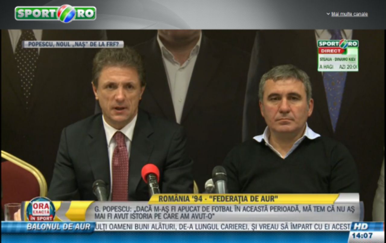 Popescu si-a prezentat echipa si programul pentru FRF: 8 centre regionale, 42 de scouteri in toata tara, o noua competitie! Hagi: