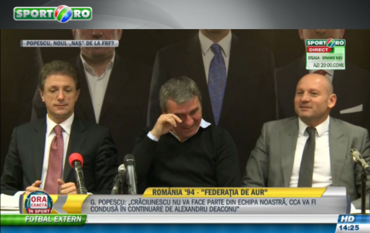 Popescu si-a prezentat echipa si programul pentru FRF: 8 centre regionale, 42 de scouteri in toata tara, o noua competitie! Hagi: