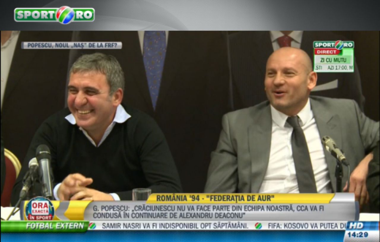Popescu si-a prezentat echipa si programul pentru FRF: 8 centre regionale, 42 de scouteri in toata tara, o noua competitie! Hagi: