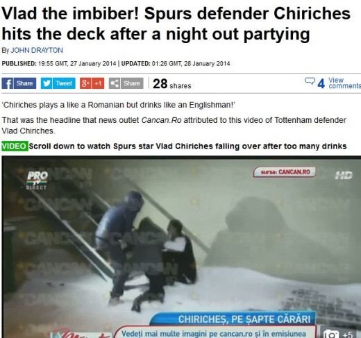 Vlad the imbiber! Englezii au aflat de patania lui Chiriches in Romania! Ce scrie cel mai citit site din Marea Britanie: