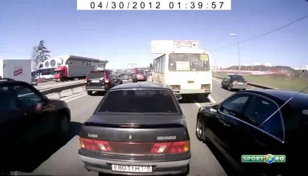 Scena incredibila pe autostrada