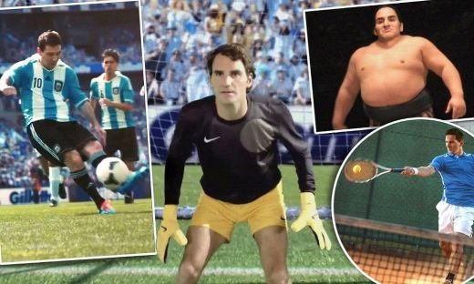 Supertare! :) Federer, in ringul de SUMO si in poarta Braziliei, Messi ii ia locul lui Nadal! O reclama aparuta ASTAZI face deja inconjurul internetului: