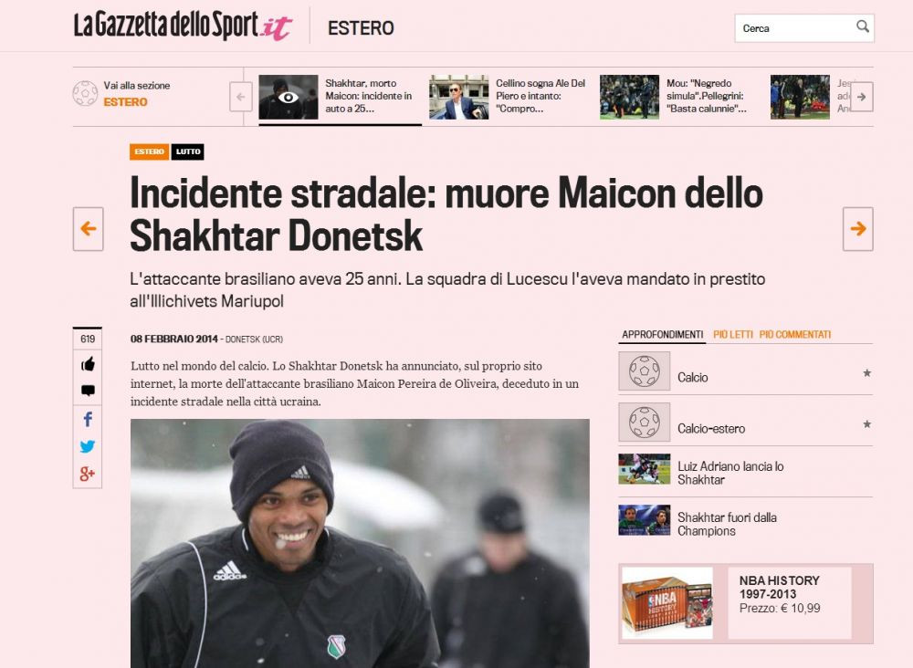 Moartea tragica a lui Maicon a facut inconjurul lumii. Mesajul in lacrimi al unui super jucator de la Chelsea pentru fostul stelist