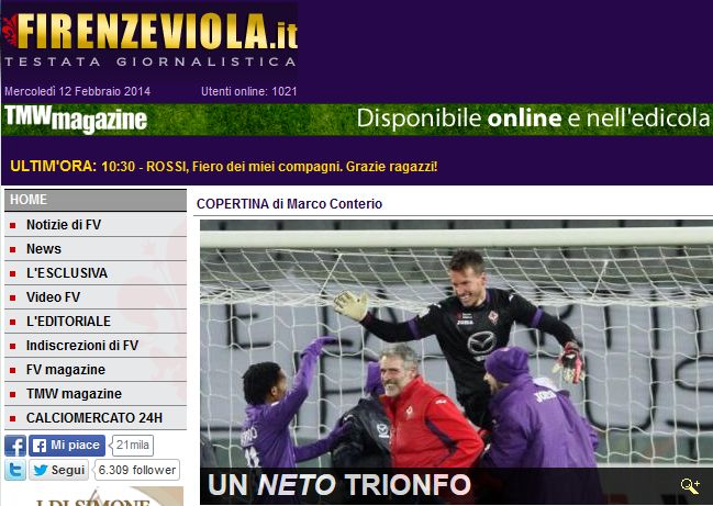 Neto este erou la Fiorentina dupa cea mai mare performanta din era Della Valle! Italienii se intreaba: