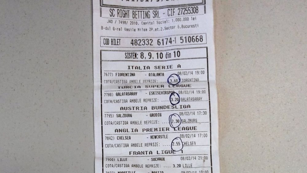 Super lovitura data de un bucurestean la pariuri! 44 de MII de lei dintr-o lovitura, dar putea castiga de 9 ori mai mult daca ii mai iesea un meci! FOTO_3