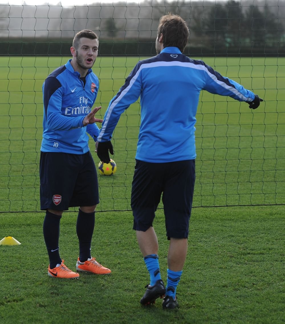 FOTO Incident la antrenamentul lui Arsenal! Jucatorii lui Wenger sunt cu nervii intinsi la maxim! Ce s-a intamplat intre Wilshere si Flamini:_2