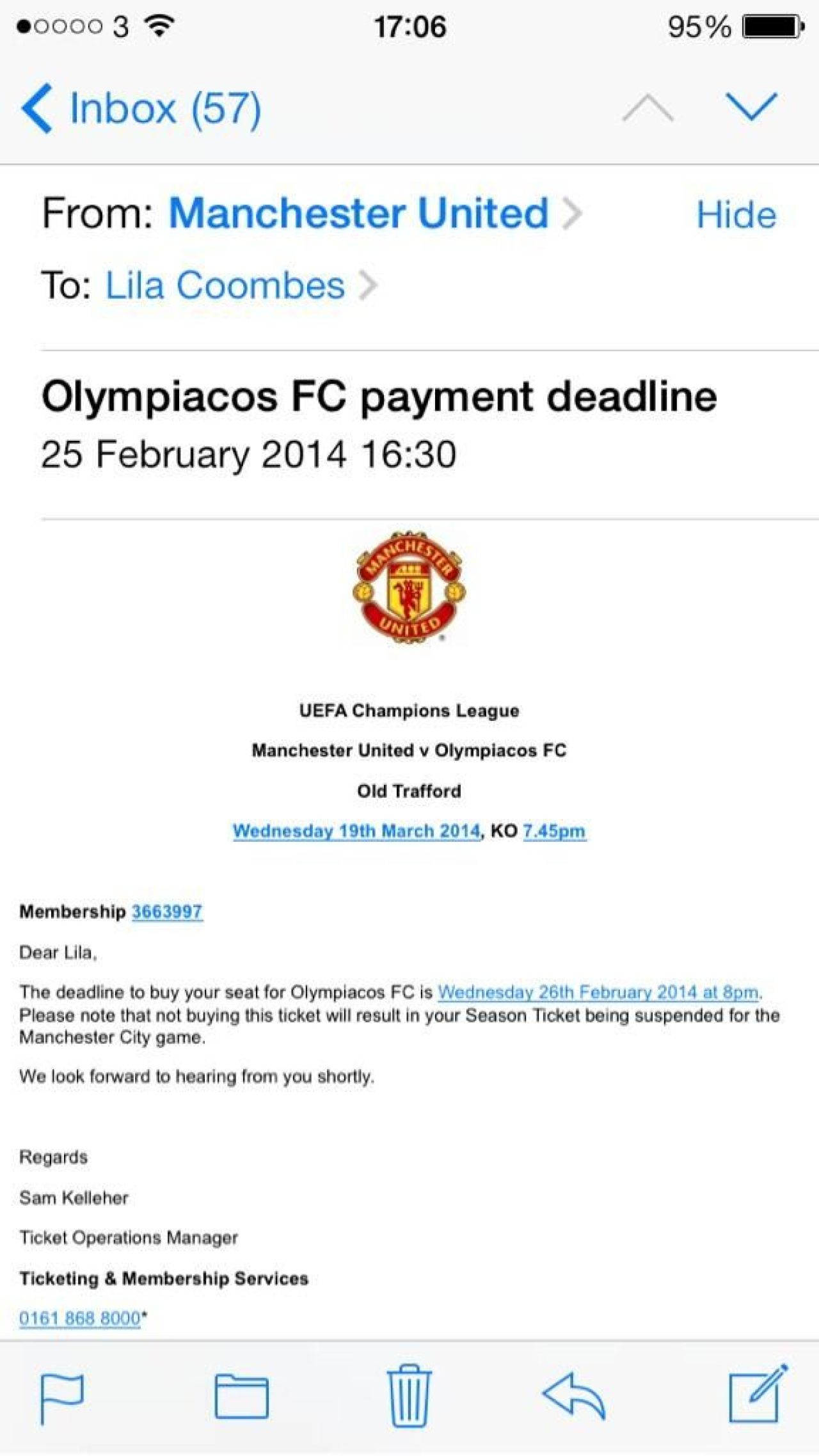 Mesajul incredibil primit de fanii lui Manchester United prin SMS dupa infrangerea din Liga! Masura scandaloasa anuntata de club_1