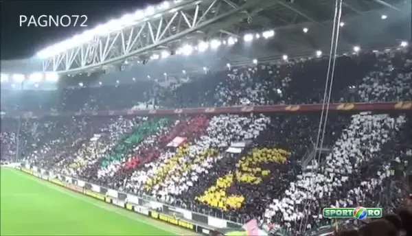 SUPER VIDEO Coregrafie IMPRESIONANTA pe Juventus Arena! Torino asteapta finala! Cum a inceput meciul cu Fiorentina: