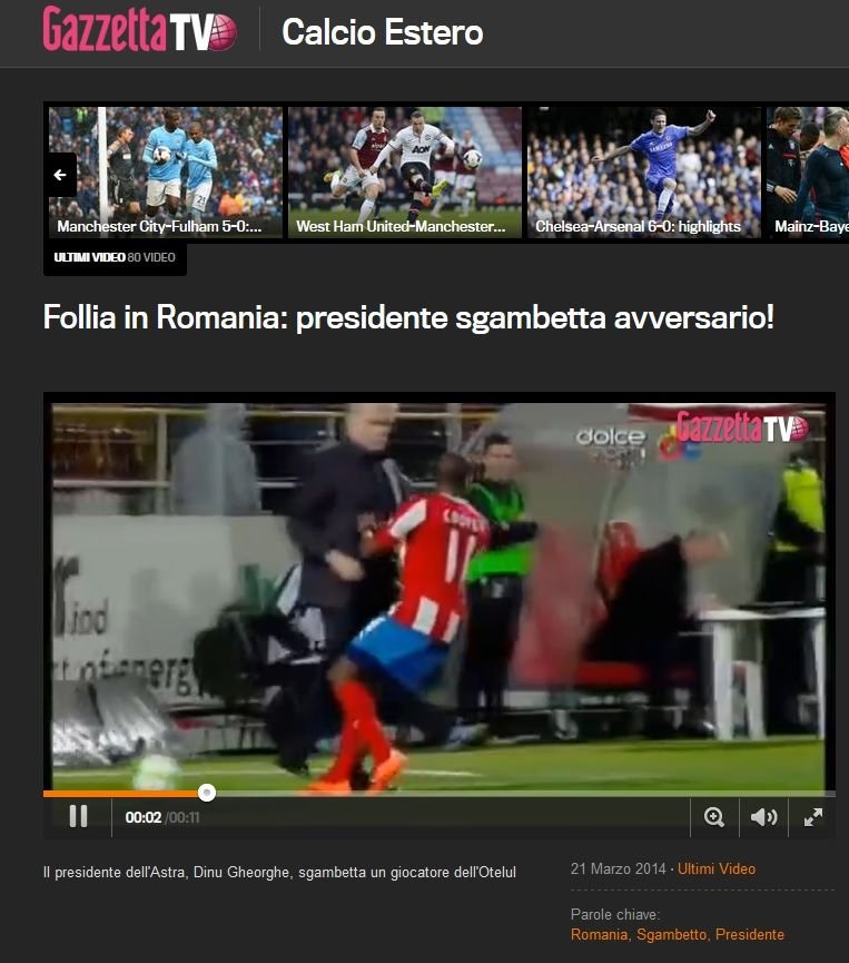 Gazzetta dello Sport anunta: 