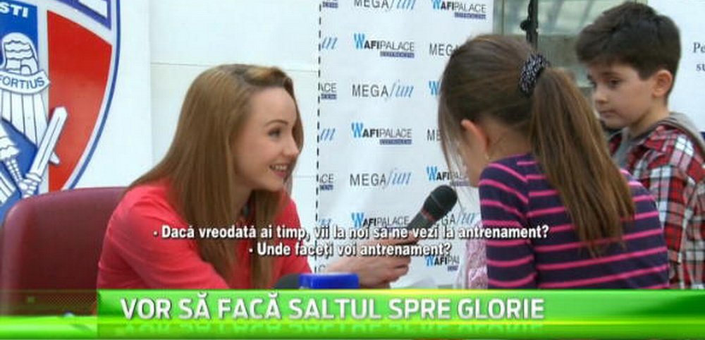 Sandra Izbasa, goana dupa campioane olimpice intr-un mall din Bucuresti: Vino la Steaua sa ne vezi si pe noi!