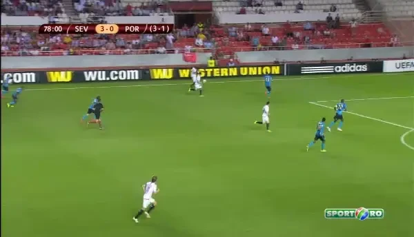 GOOL Sevilla! Gameiro inscrie dupa ce portarul Fabiano respinge gresit mingea