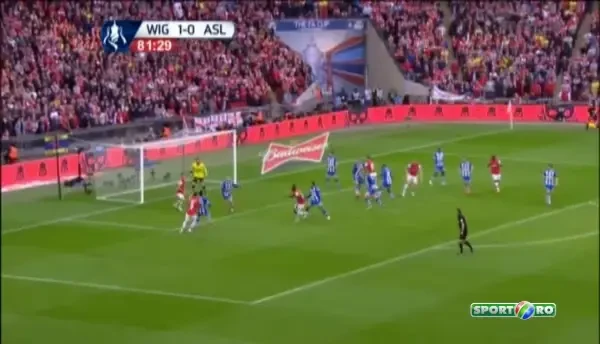 Gol Mertesacker - Wigan 1-1 Arsenal