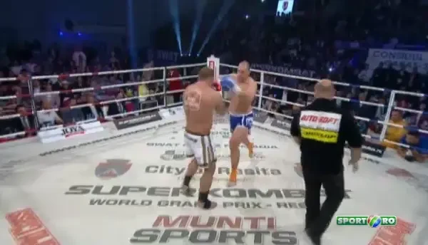 Catinas l-a facut TKO pe Brice Guidon. Francezul a fost pus la podea tot in prima repriza, dar nu a mai rezistat si in a doua! VIDEO