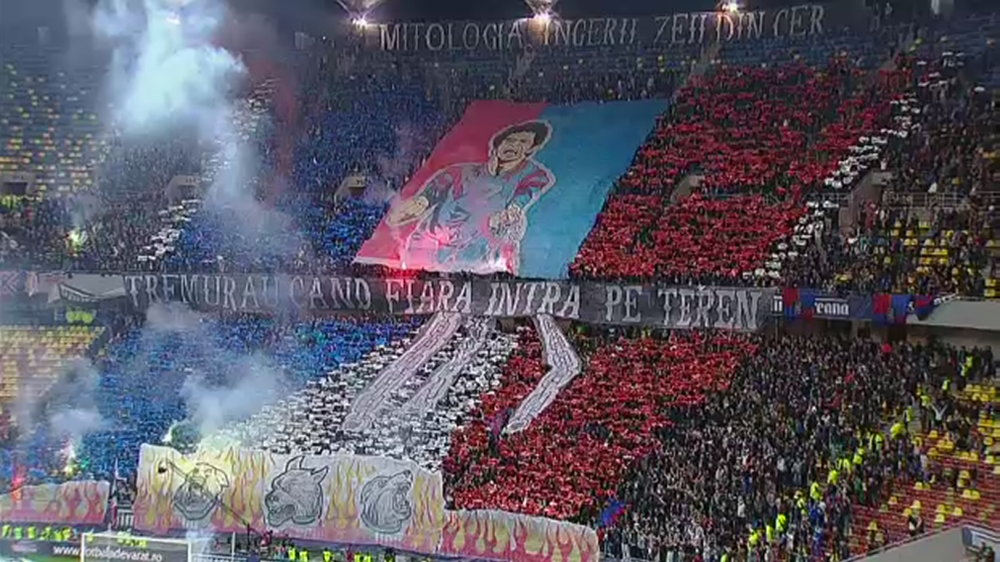 Stelistii au mers pe National Arena cu o coregrafie dedicata lui Marius Lacatus! Cum au raspuns spectacolului facut de dinamovisti