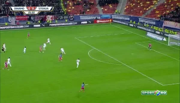 Dinamo - Steaua! Gol Cristi Tanase, Steaua deschide scorul pe National Arena