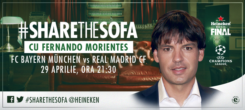 Morientes vine pe canapeaua virtuala Heineken pentru a comenta returul dintre Real Madrid si Bayern!