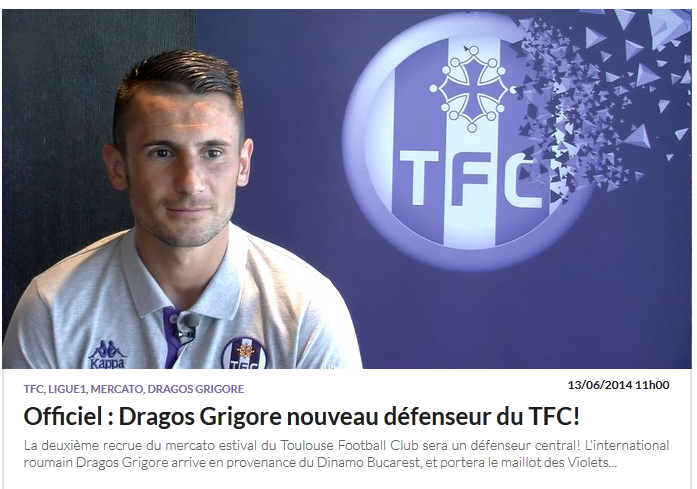 OFICIAL | Dragos Grigore, prezentat la Toulouse: Am asteptat mult acest moment Ce a spus fundasul nationalei