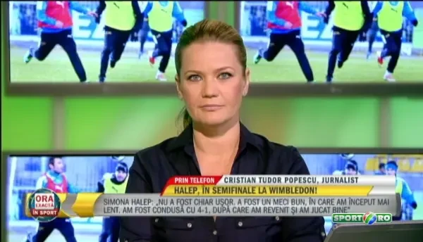 Cristian Tudor Popescu, inainte de semifinala Simonei cu Bouchard VIDEO