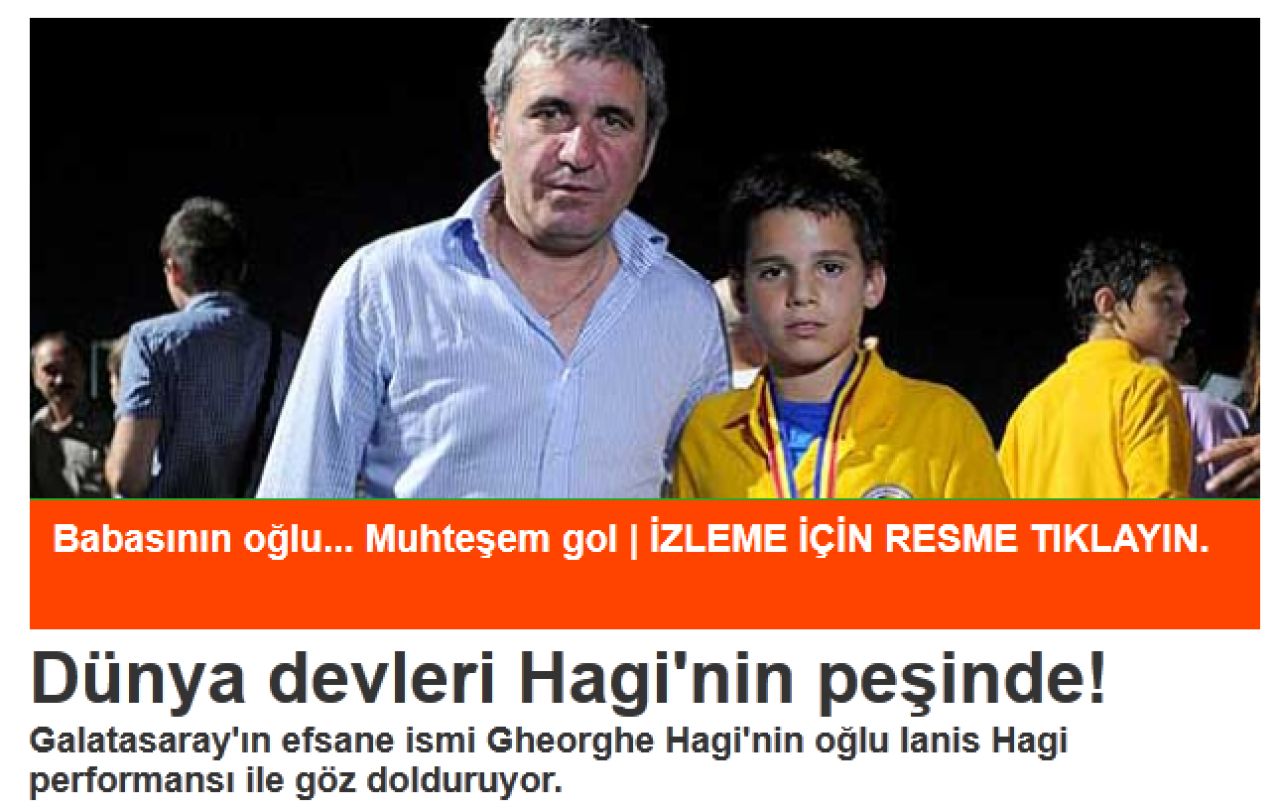Pe urmele tatalui! Turcii fac o dezvaluire FABULOASA despre Ianis Hagi: