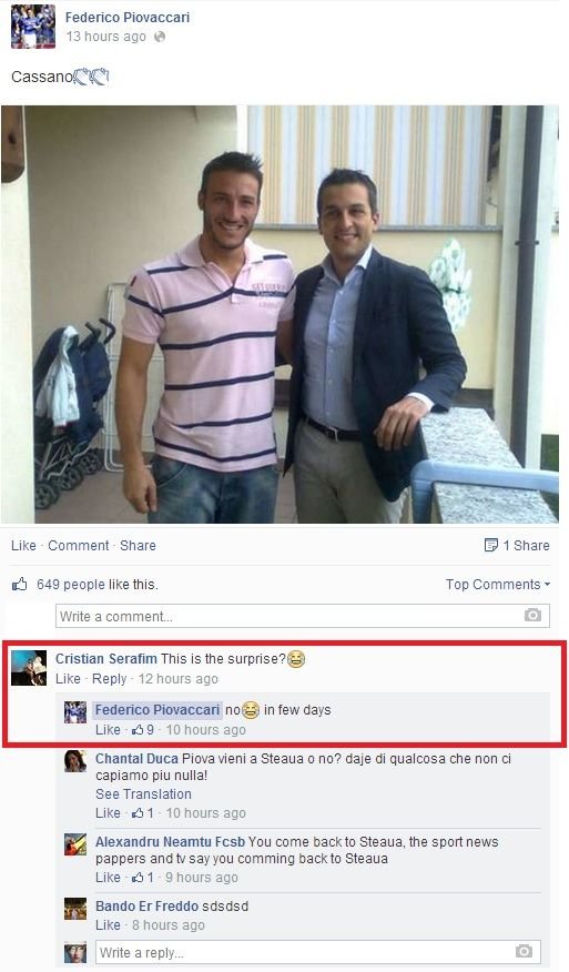 In cateva zile! Piovaccari ii tine pe fanii Stelei in suspans. Mesajul publicat in aceasta noapte