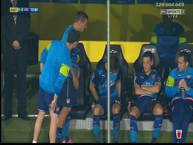 Voi ati vazut-o? Gafa serii in Champions League! Ce s-a intamplat pe banca de rezerve a lui Arsenal