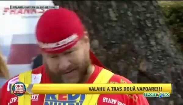 Fanii au aplaudat NEBUNIA lu Fachiru! Ce l-a obligat Valahu sa faca dupa ce a tras cele doua vapoare de 100 de tone! VIDEO