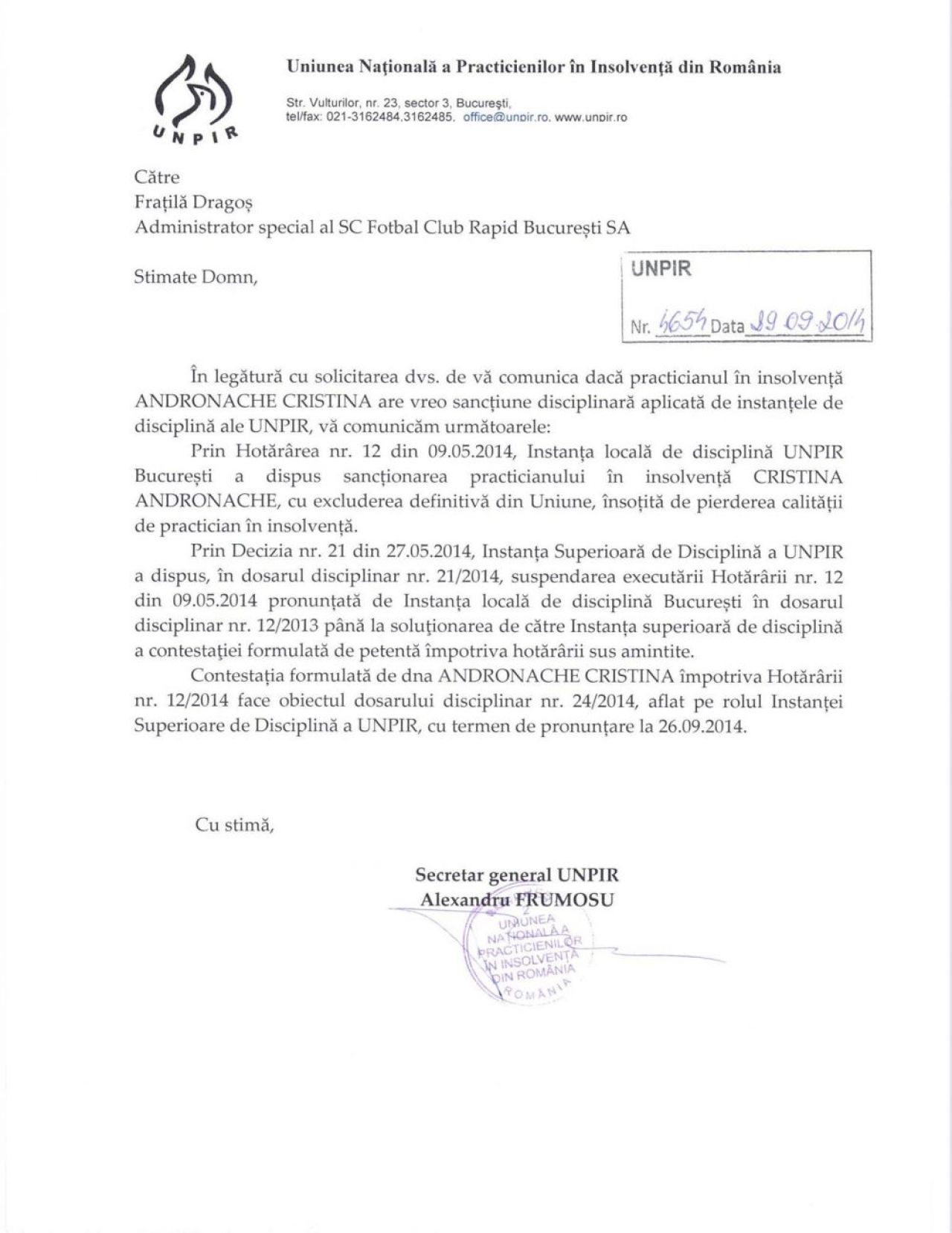 Moraru a scapat de Cristina Andronache, Rapidul va avea un alt administrator judiciar! Nae Stanciu: