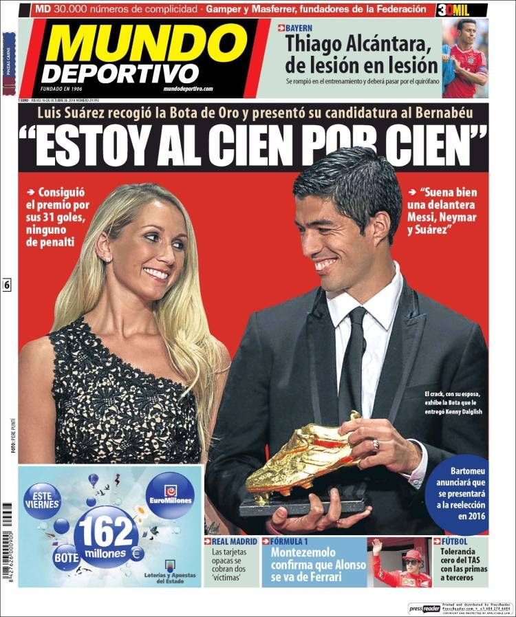Luis Suarez a primit Gheata de Aur: 
