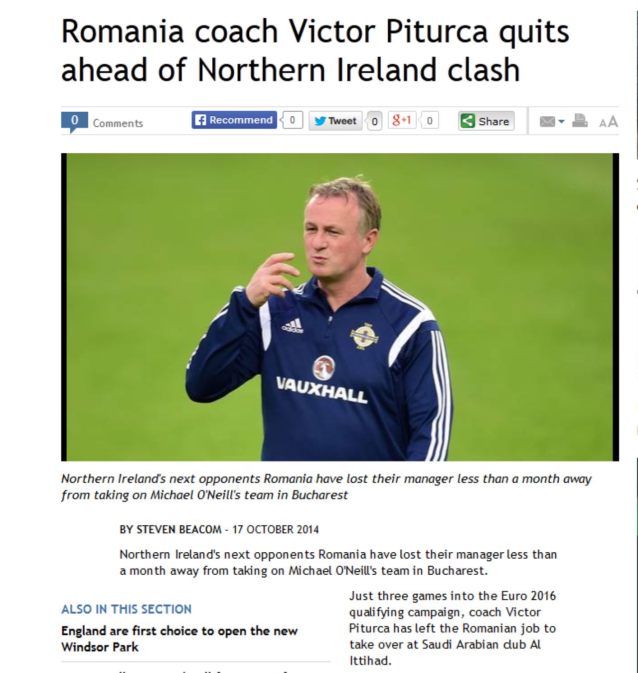 Nord-irlandezii au desfacut sampania! Reactia SURPRIZEI din grupa Romaniei dupa plecarea lui Piturca! _3
