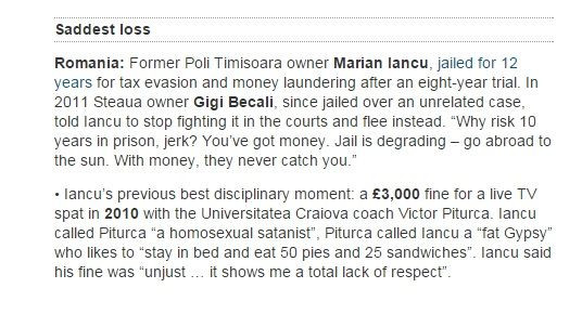 Homosexual, satanist, gras, tigan! Cum a fost CONDAMNAT fotbalul din Romania. Dialogul rusinii ajuns azi subiect in Guardian