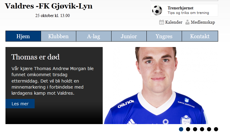 Tragedie in fotbal. Un fotbalist englez, gasit mort intr-un rau dupa ce a sarbatorit o victorie a echipei!