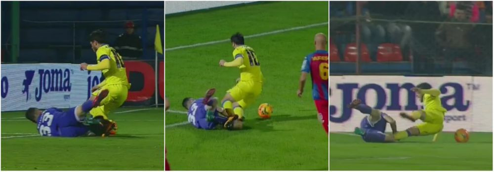 Stancioiu l-a maturat pe Tanase in propriul careu, Istvan Kovacs i-a dat galben pentru simulare stelistului! FAZA AICI: FOTO