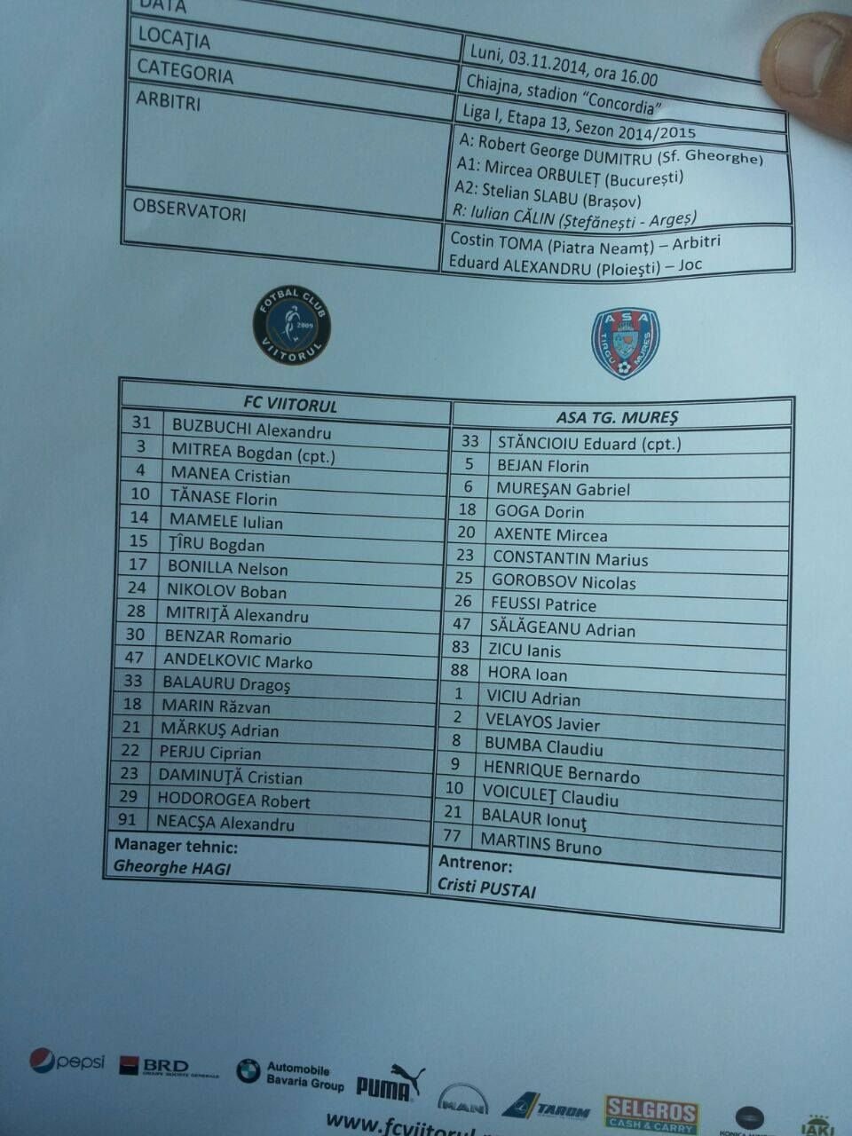 Viitorul 0-0 ASA Tg Mures | N Doye Co. sunt la 8 puncte de lider! Viitorul a iesit din zona retrogradarii! Vezi fazele: