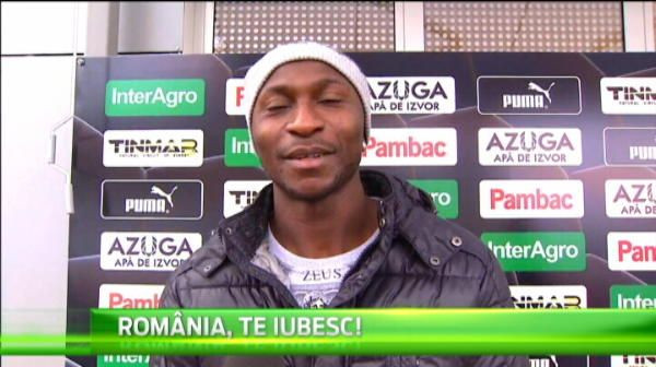 Fatai se pregateste sa devina roman! Atacantul Astrei a cantat imnul Romaniei si si-a ales si un nume: Imi place Ionut :)